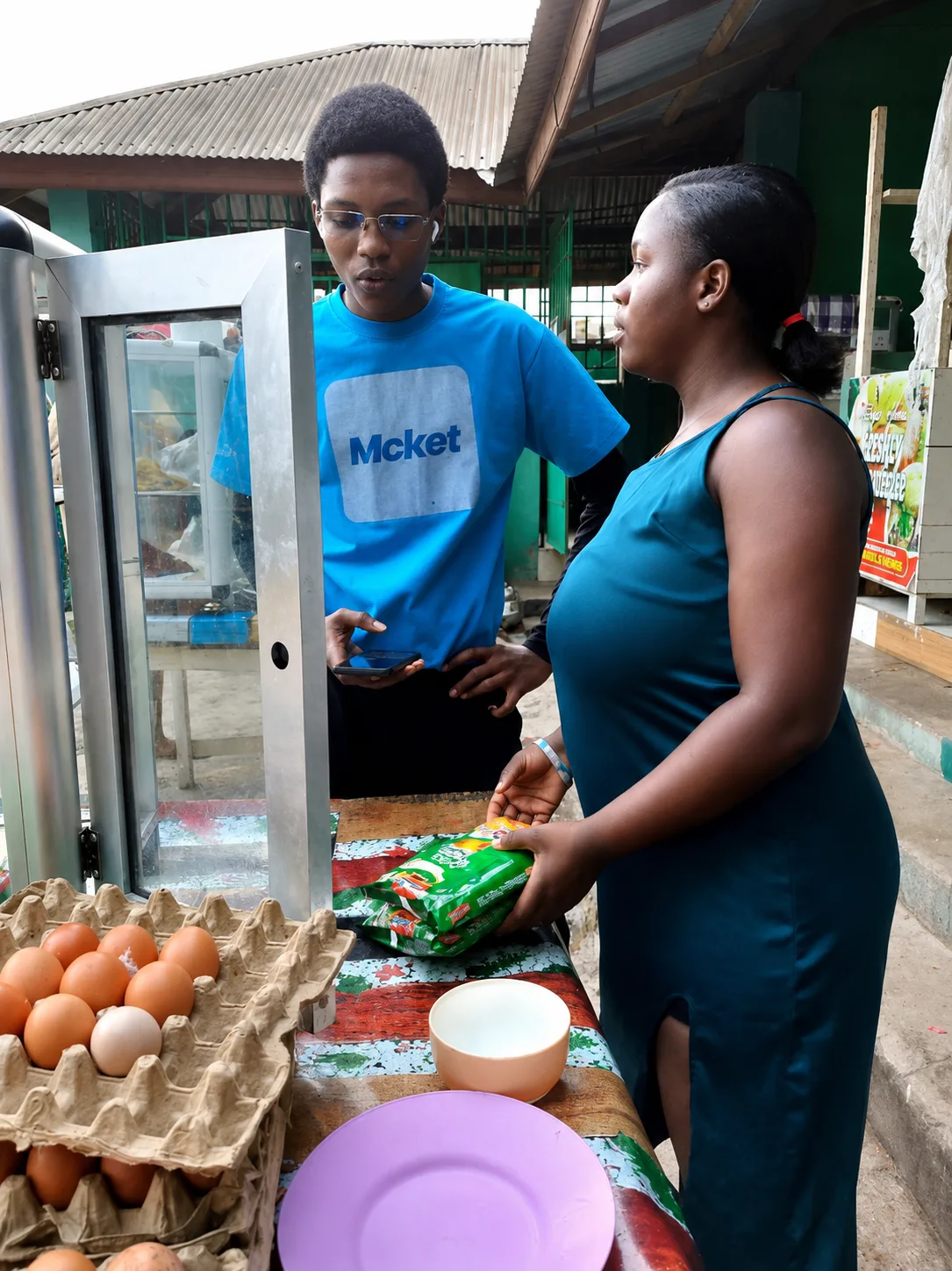 Mcket errander arranging an order with a local vendor